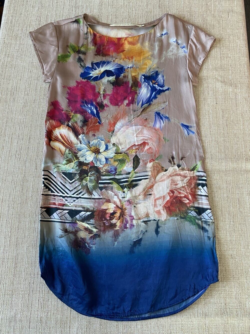 Twelfth Street by Cynthia Vincent Silk Floral Dress XS P